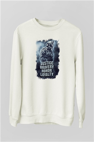 Asker Beyaz Unisex Sweatshirt