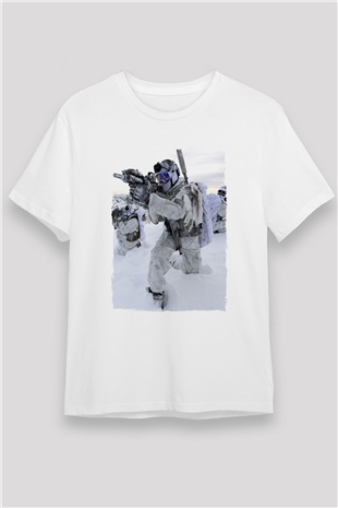 Asker Beyaz Unisex Tişört T-Shirt - TişörtFabrikası
