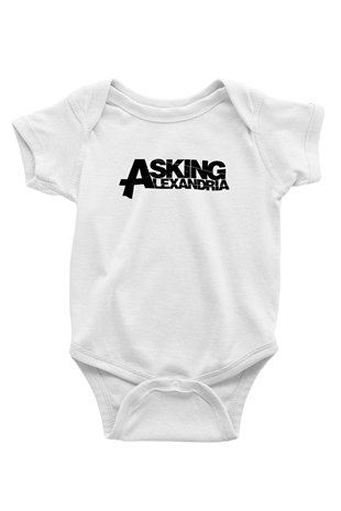 Asking Alexandria Baskılı Beyaz Unisex Bebek Body - Zıbın
