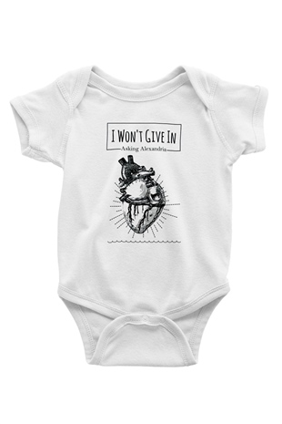 Asking Alexandria Baskılı Beyaz Unisex Bebek Body - Zıbın