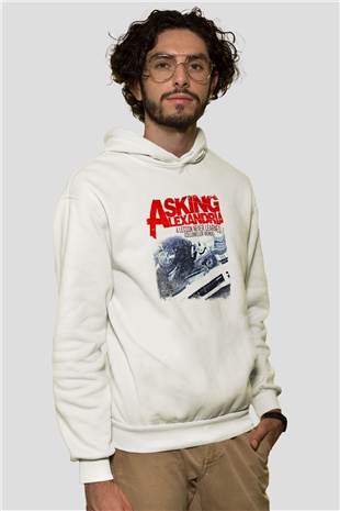 Asking Alexandria Baskılı Unisex Beyaz Hoodie