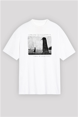 Asking Alexandria Baskılı Unisex Beyaz Oversize Tişört