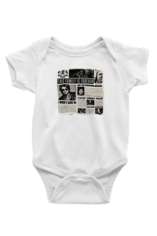 Asking Alexandria Baskılı Unisex Beyaz Bebek Body - Zıbın