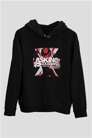 Asking Alexandria Baskılı Unisex Siyah Hoodie