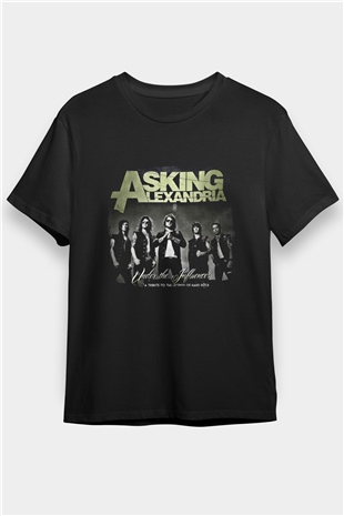 Asking Alexandria Baskılı Unisex Siyah Tişört