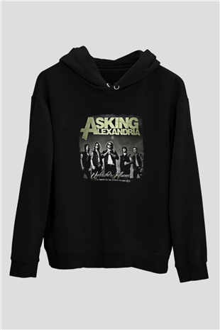 Asking Alexandria Baskılı Unisex Siyah Hoodie