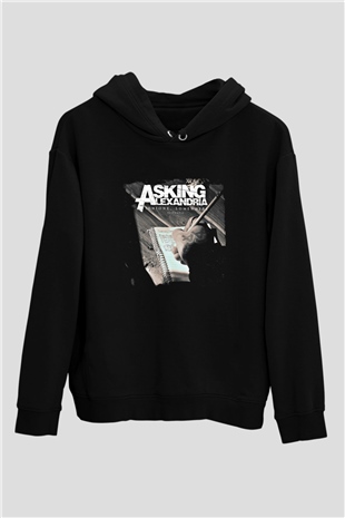 Asking Alexandria Baskılı Unisex Siyah Hoodie