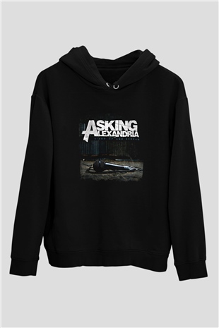 Asking Alexandria Baskılı Unisex Siyah Hoodie