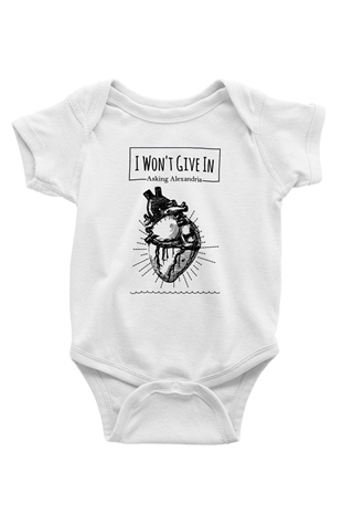 Asking Alexandria Beyaz Bebek Body - Zıbın