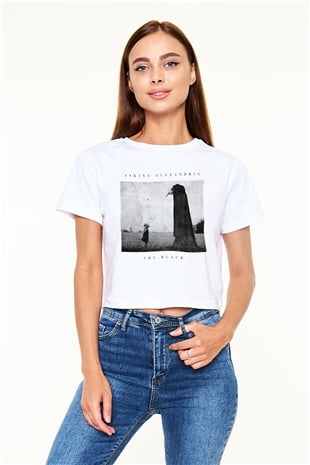 Asking Alexandria Beyaz Croptop Tişört
