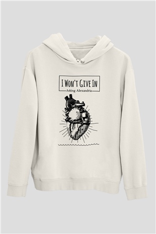 Asking Alexandria Beyaz Unisex Kapüşonlu Sweatshirt