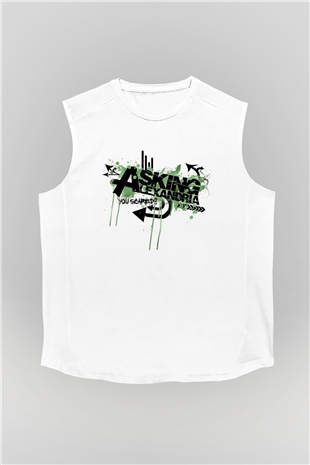 Asking Alexandria Beyaz Unisex Kolsuz Tişört