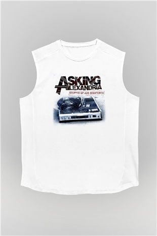 Asking Alexandria Beyaz Unisex Kolsuz Tişört
