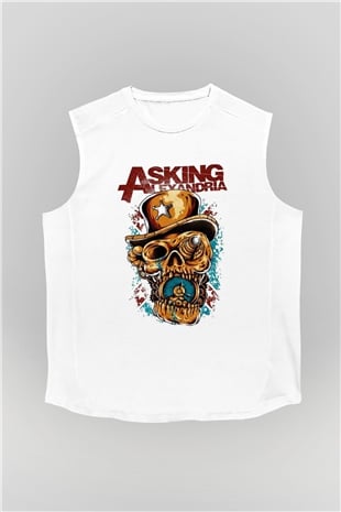 Asking Alexandria Beyaz Unisex Kolsuz Tişört