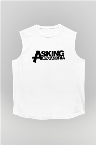 Asking Alexandria Beyaz Unisex Kolsuz Tişört