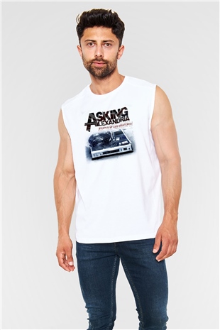 Asking Alexandria Beyaz Unisex Kolsuz Tişört