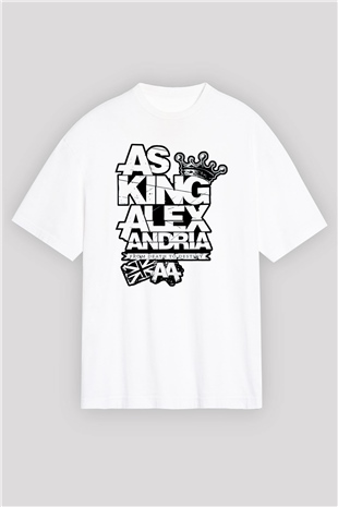 Asking Alexandria Beyaz Unisex Oversize Tişört T-Shirt