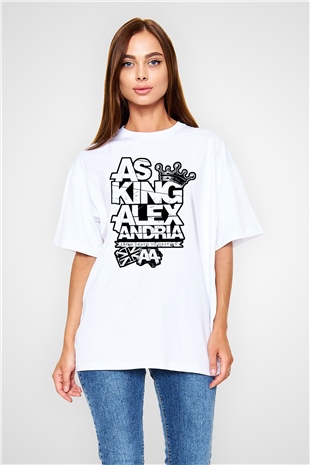 Asking Alexandria Beyaz Unisex Oversize Tişört T-Shirt