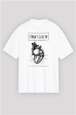 Asking Alexandria Beyaz Unisex Oversize Tişört T-Shirt