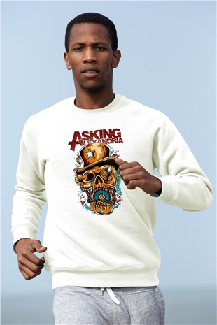 Asking Alexandria Beyaz Unisex Sweatshirt