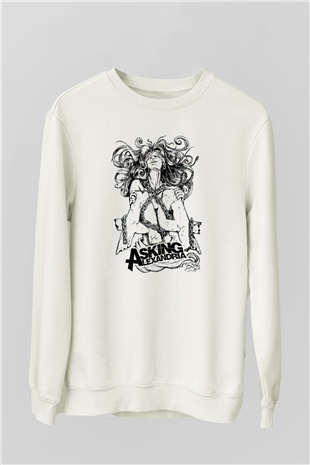 Asking Alexandria Beyaz Unisex Sweatshirt