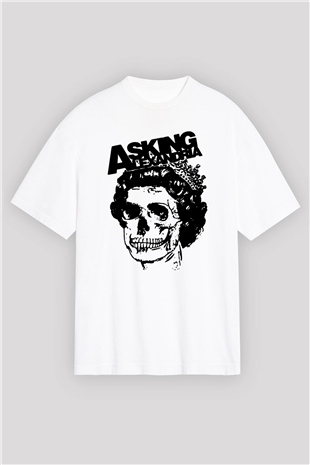 Asking Alexandria Beyaz Oversize Tişört Oversize T-shirt - TişörtFabrikası