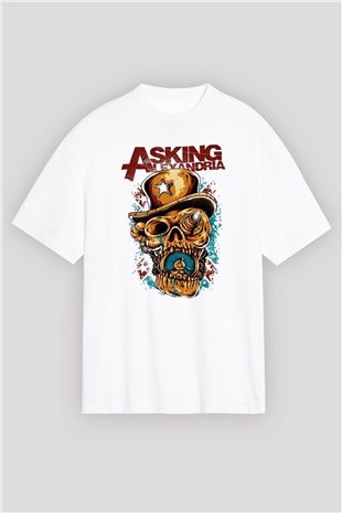 Asking Alexandria Beyaz Oversize Tişört Oversize T-shirt - TişörtFabrikası