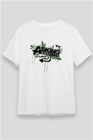 Asking Alexandria Beyaz Unisex Tişört T-Shirt - TişörtFabrikası