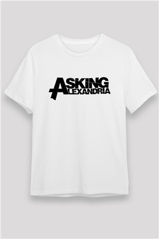 Asking Alexandria Beyaz Unisex Tişört T-Shirt - TişörtFabrikası