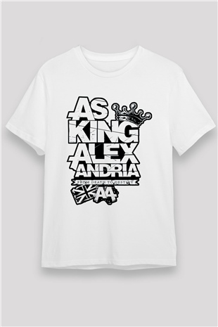 Asking Alexandria Beyaz Unisex Tişört T-Shirt - TişörtFabrikası