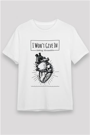 Asking Alexandria Beyaz Unisex Tişört T-Shirt - TişörtFabrikası