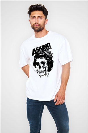 Asking Alexandria Beyaz Oversize Tişört Oversize T-shirt - TişörtFabrikası