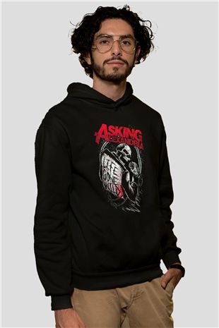 Asking Alexandria Siyah Unisex Hoodie