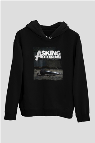 Asking Alexandria Siyah Unisex Kapüşonlu Sweatshirt