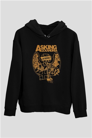 Asking Alexandria Siyah Unisex Kapüşonlu Sweatshirt