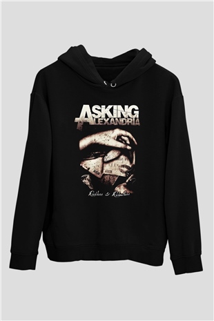 Asking Alexandria Siyah Unisex Kapüşonlu Sweatshirt