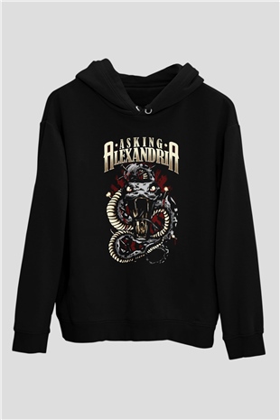 Asking Alexandria Siyah Unisex Kapüşonlu Sweatshirt