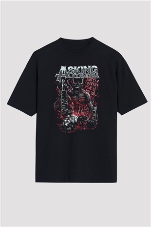 Asking Alexandria Siyah Unisex Oversize Tişört T-Shirt