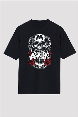 Asking Alexandria Siyah Unisex Oversize Tişört T-Shirt