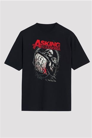 Asking Alexandria Siyah Unisex Oversize Tişört T-Shirt