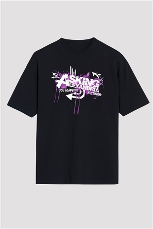 Asking Alexandria Siyah Unisex Oversize Tişört T-Shirt