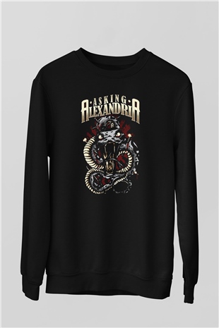 Asking Alexandria Siyah Unisex Sweatshirt