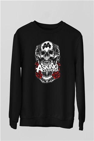 Asking Alexandria Siyah Unisex Sweatshirt