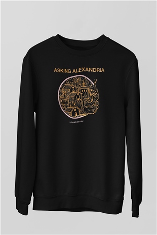 Asking Alexandria Siyah Unisex Sweatshirt