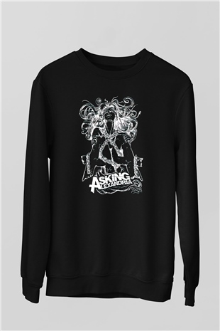 Asking Alexandria Siyah Unisex Sweatshirt
