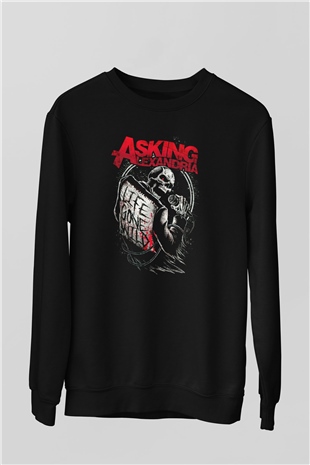 Asking Alexandria Siyah Unisex Sweatshirt