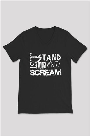Asking Alexandria Siyah Unisex V Yaka Tişört