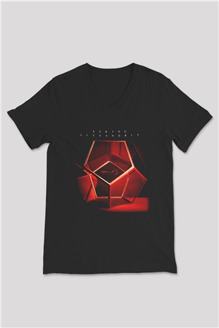 Asking Alexandria Siyah Unisex V Yaka Tişört