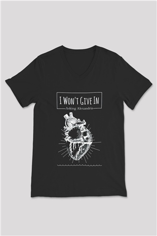 Asking Alexandria Siyah Unisex V Yaka Tişört T-Shirt