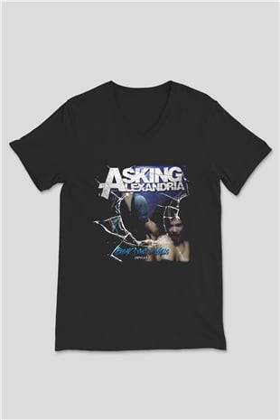 Asking Alexandria Siyah Unisex V Yaka Tişört